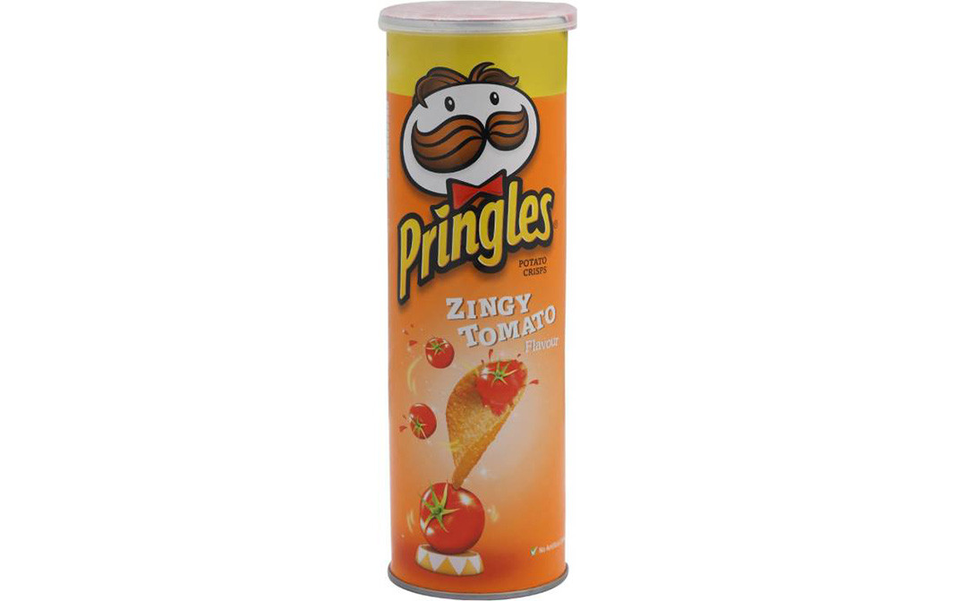 Pringles Potato Crisps Zingy Tomato Flavour Container 110 Grams Gotochef